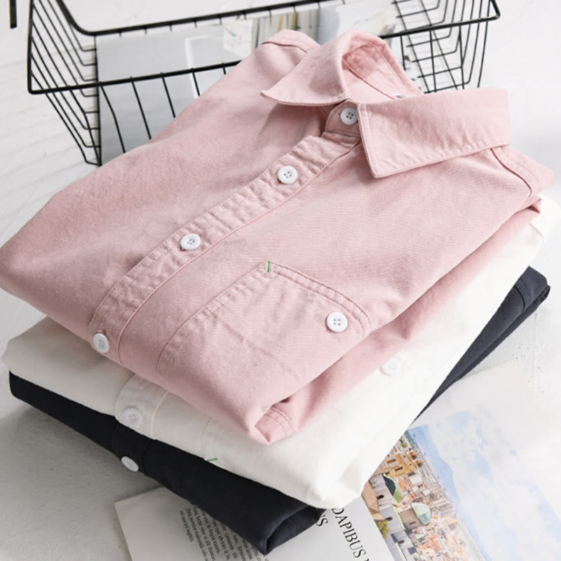 Camicia da uomo in cotone con colletto alla coreana, maniche lunghe, bottoni e tasca decorativa, motivo Buddha Stones - image 1