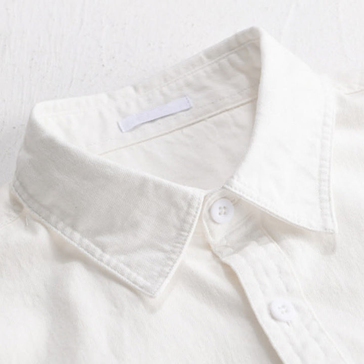 Camicia da uomo in cotone con colletto alla coreana, maniche lunghe, bottoni e tasca decorativa, motivo Buddha Stones - image 16