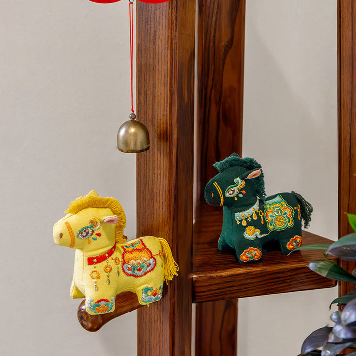 Decorazione da appendere con ricamo in filo rosso dell'anno del cavallo , Buddha Stones - image 11