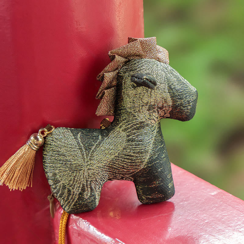 Decorazione da appendere con ricamo a nappa in corda rossa, motivo Buddha Stones Year of the Horse - image 10