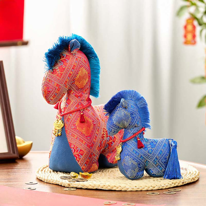 Decorazione con nappa in lingotto ricamato con filo rosso, anno del cavallo, Buddha Stones - image 16