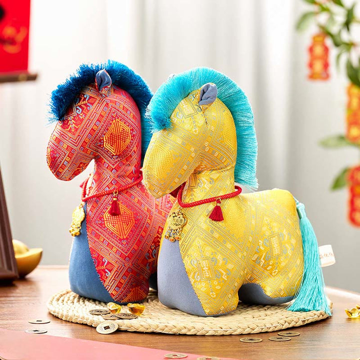 Decorazione con nappa in lingotto ricamato con filo rosso, anno del cavallo, Buddha Stones - image 22