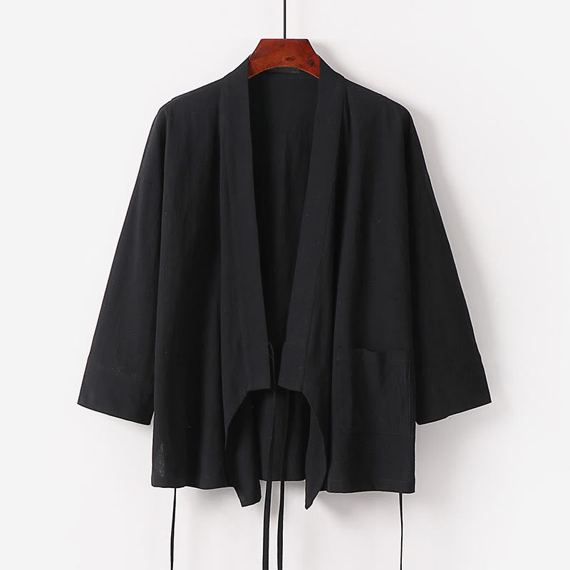 Set di 2 pezzi di kimono in cotone con lacci, pantaloni larghi alla caviglia e tasche, da meditazione per uomo, Buddha Stones - image 5