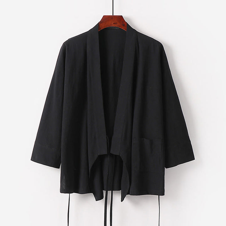 Set di 2 pezzi di kimono in cotone con lacci, pantaloni larghi alla caviglia e tasche, da meditazione per uomo, Buddha Stones - image 5