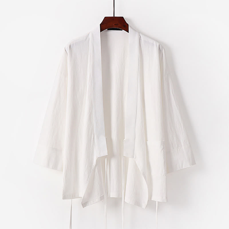 Set di 2 pezzi di kimono in cotone con lacci, pantaloni larghi alla caviglia e tasche, da meditazione per uomo, Buddha Stones - image 18