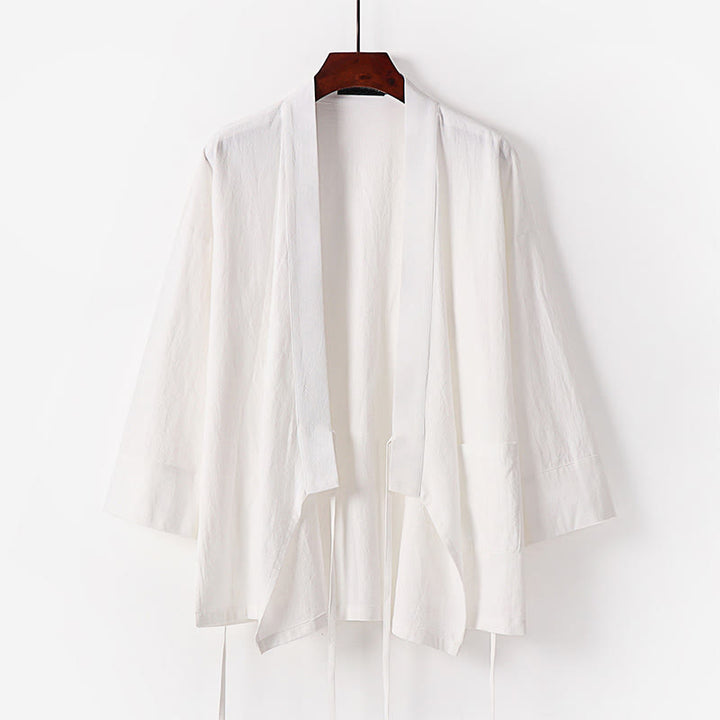 Set di 2 pezzi di kimono in cotone con lacci, pantaloni larghi alla caviglia e tasche, da meditazione per uomo, Buddha Stones - image 18