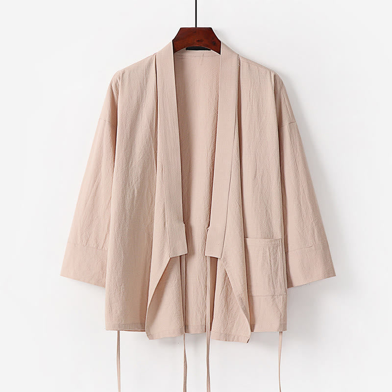 Set di 2 pezzi di kimono in cotone con lacci, pantaloni larghi alla caviglia e tasche, da meditazione per uomo, Buddha Stones - image 13