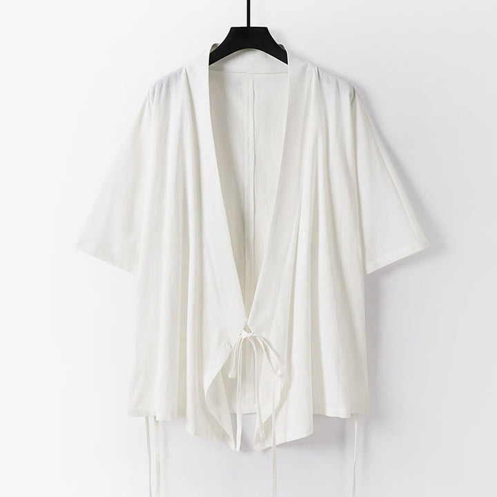 Set di 2 pezzi Buddha Stones, kimono in cotone con coulisse, pantaloni con tasche e maniche a tre quarti, per meditazione da uomo - image 11