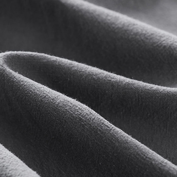 Pantaloni da uomo alla caviglia in cotone e lino con tasche , Buddha Stones Summer, a gamba dritta - image 8