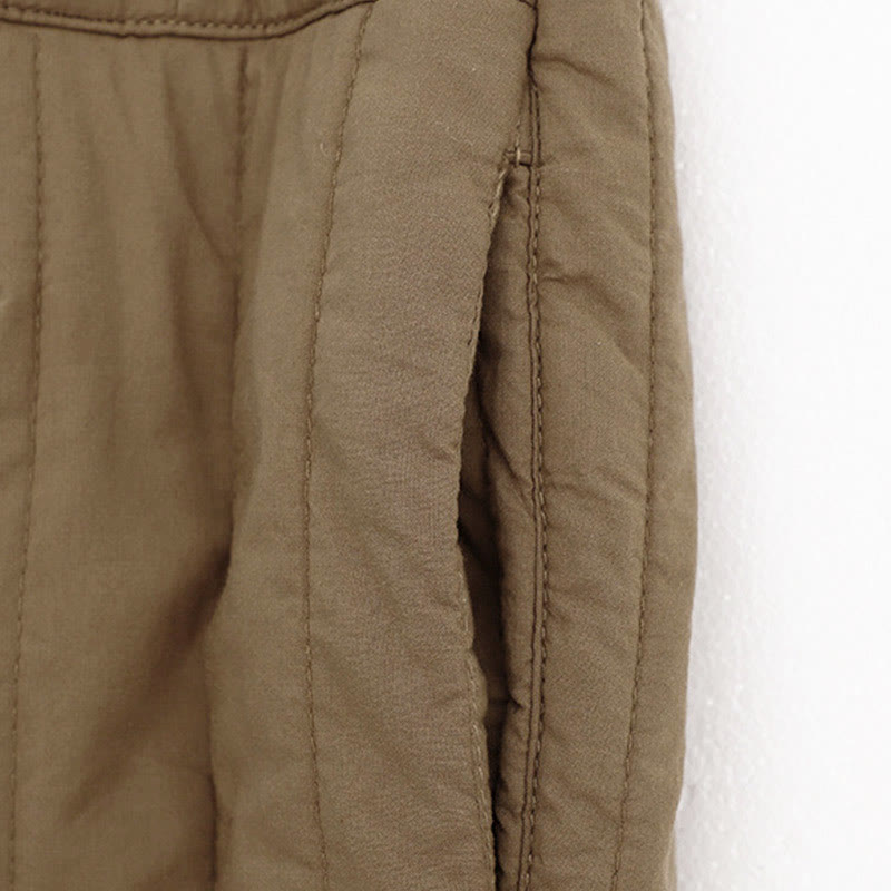 Pantaloni harem da donna in cotone con tasche e design a tinta unita invernale Buddha Stones - image 3