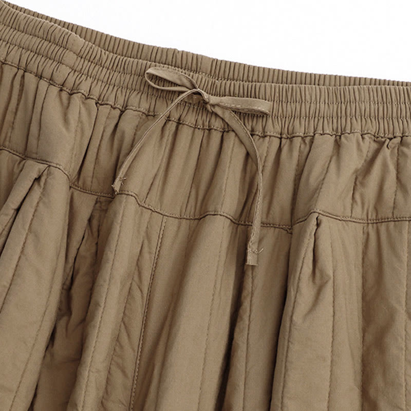 Pantaloni harem da donna in cotone con tasche e design a tinta unita invernale Buddha Stones - image 2