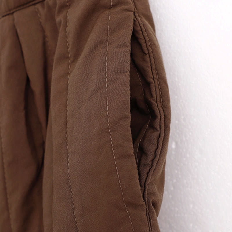 Pantaloni harem da donna in cotone con tasche e design a tinta unita invernale Buddha Stones - image 17