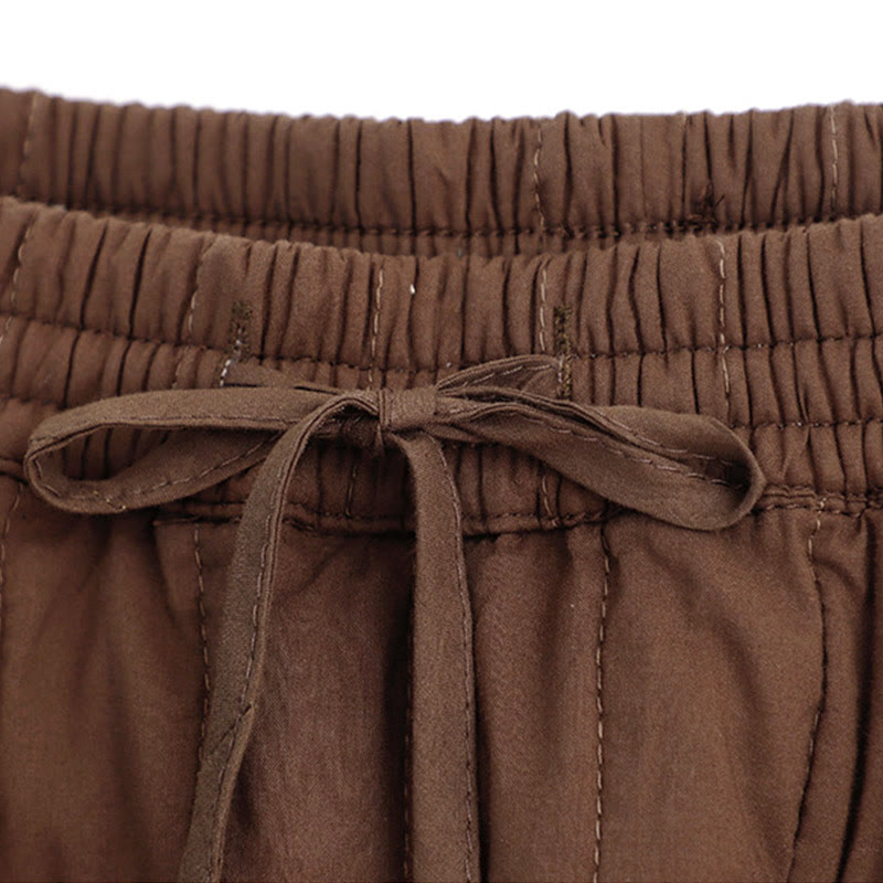 Pantaloni harem da donna in cotone con tasche e design a tinta unita invernale Buddha Stones - image 15