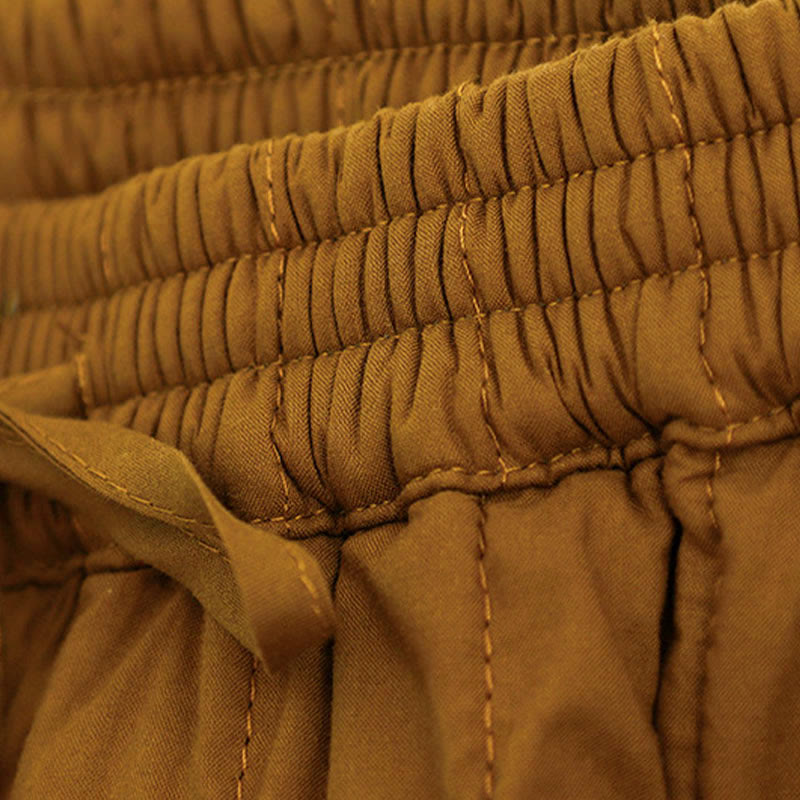 Pantaloni harem da donna in cotone con tasche e design a tinta unita invernale Buddha Stones - image 30