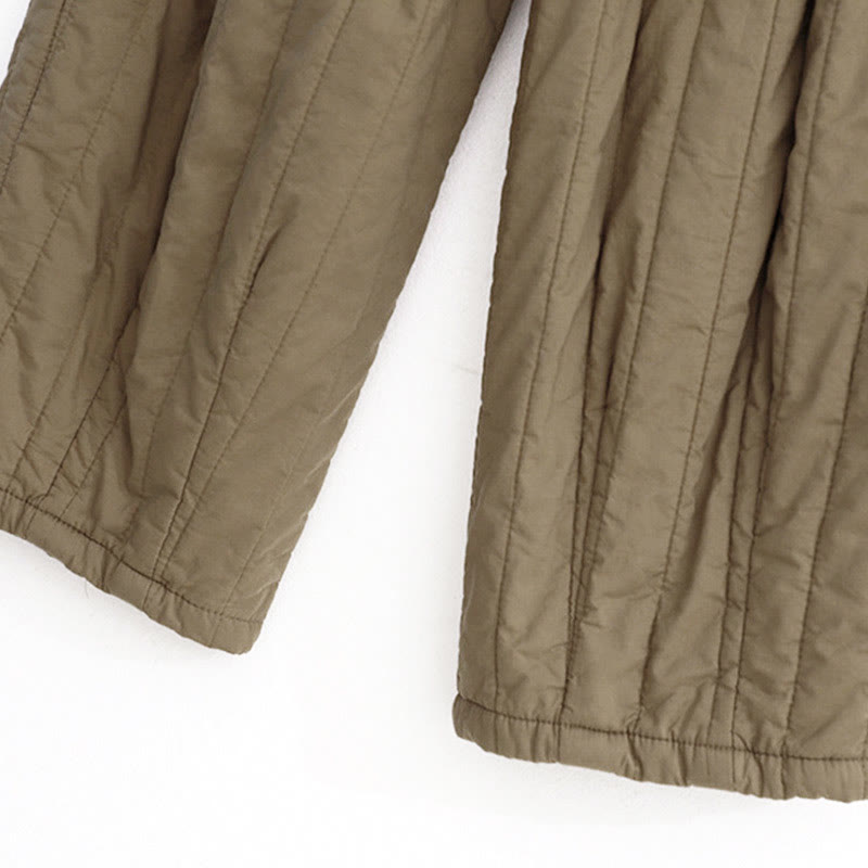 Pantaloni harem da donna in cotone con tasche e design a tinta unita invernale Buddha Stones - image 4