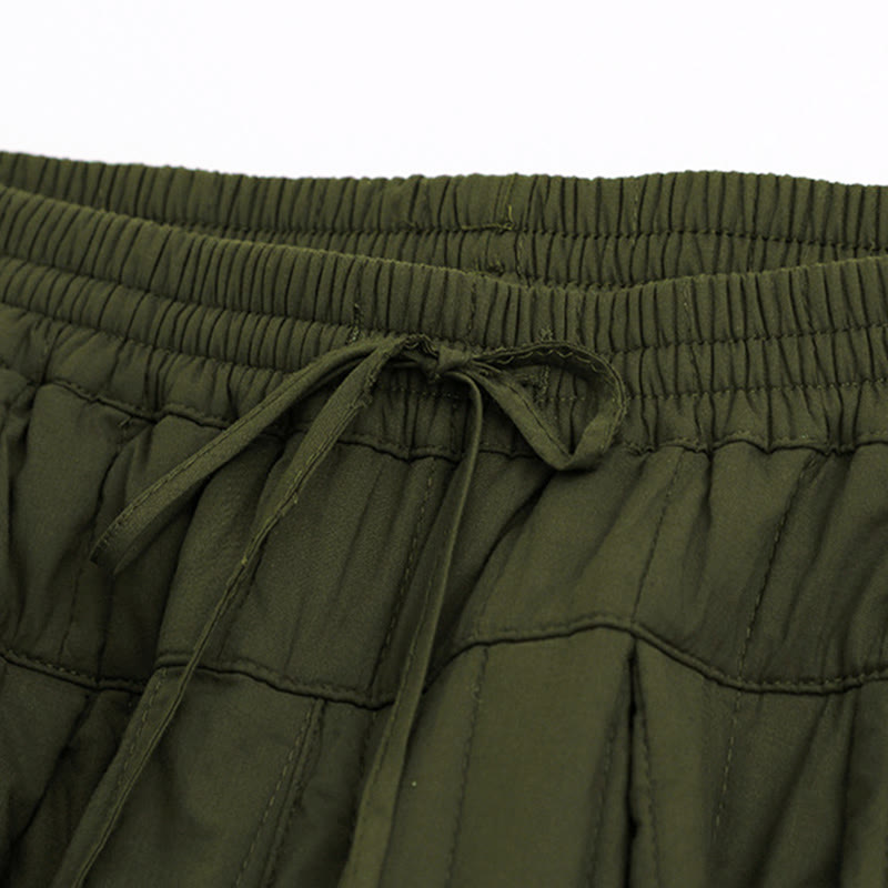 Pantaloni harem da donna in cotone con tasche e design a tinta unita invernale Buddha Stones - image 21