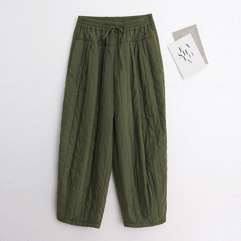 Pantaloni harem da donna in cotone con tasche e design a tinta unita invernale Buddha Stones - Verde scuro - US8-10, UK/AU12-14, EU40-42 (2XL) - image 20