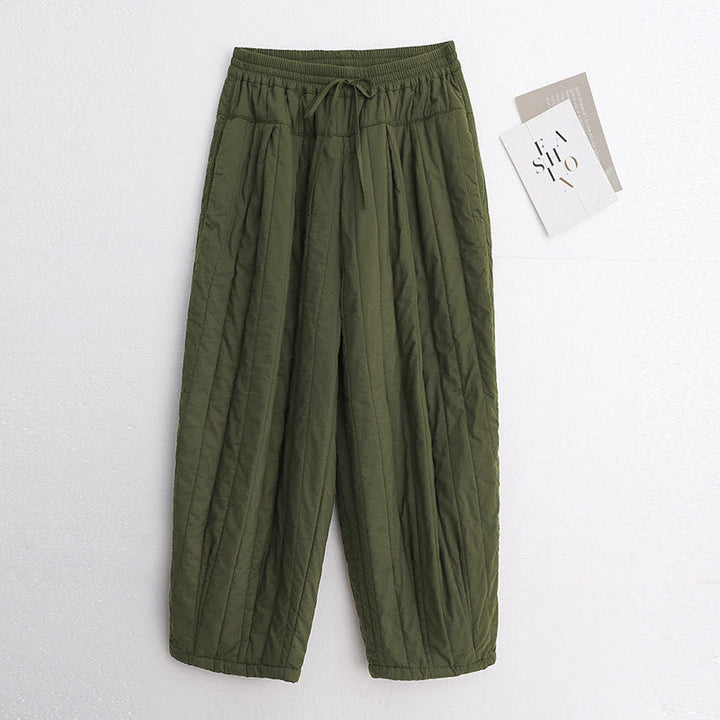 Pantaloni harem da donna in cotone con tasche e design a tinta unita invernale Buddha Stones - Verde scuro - US8-10, UK/AU12-14, EU40-42 (2XL) - image 20