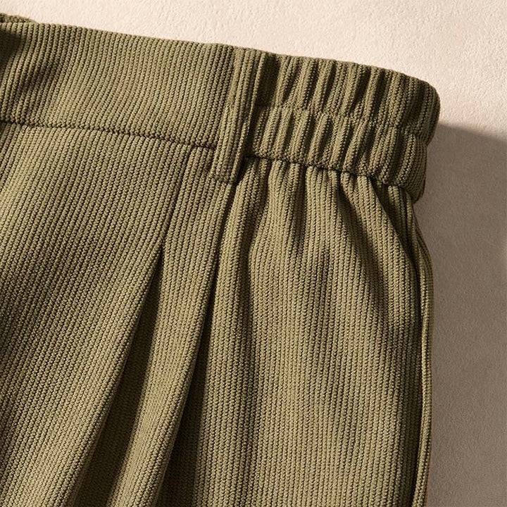 Pantaloni harem a vita alta in velluto a coste da donna Buddha Stones Commute Fall con tasche - image 7