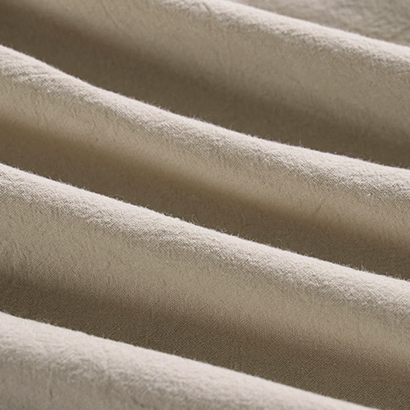 Pantaloni da uomo in cotone e lino con coulisse, alla caviglia, affusolati, con tasche, modello Buddha Stones - image 7