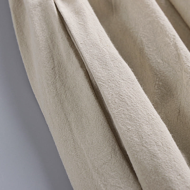 Pantaloni da uomo in cotone e lino con coulisse, alla caviglia, affusolati, con tasche, modello Buddha Stones - image 9