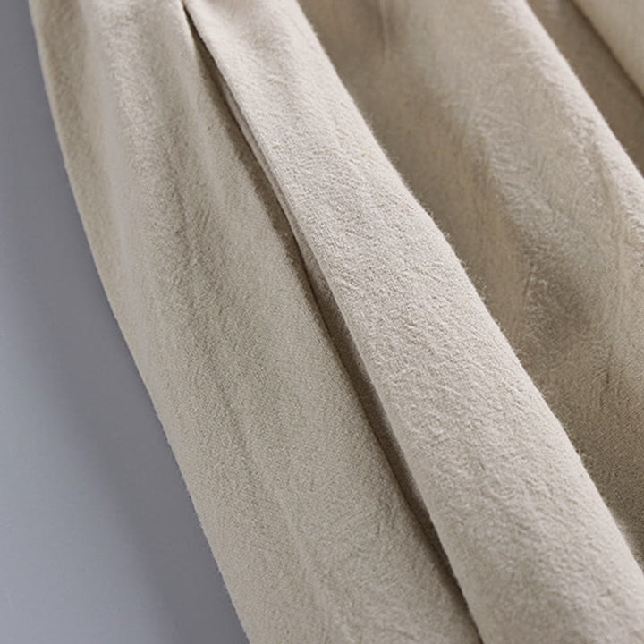 Pantaloni da uomo in cotone e lino con coulisse, alla caviglia, affusolati, con tasche, modello Buddha Stones - image 9