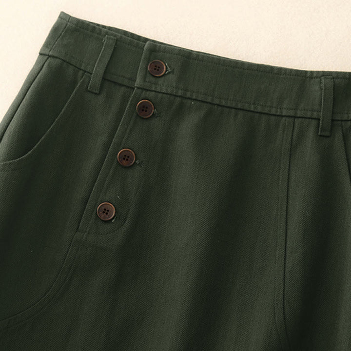 Gonna da donna in cotone semplice con tasche Buddha Stones - image 5