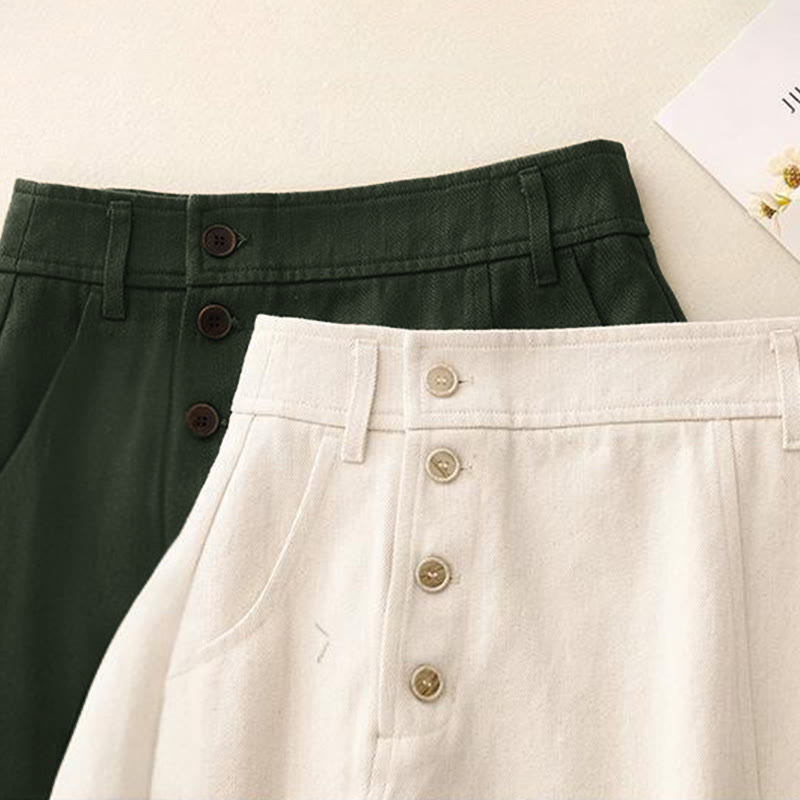 Gonna da donna in cotone semplice con tasche Buddha Stones - image 15