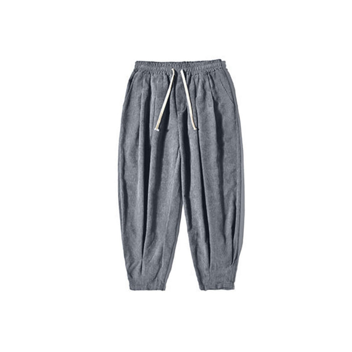 Pantaloni harem da uomo in velluto a coste con fodera in pile, stile retrò, con tasche, modello Buddha Stones - image 34