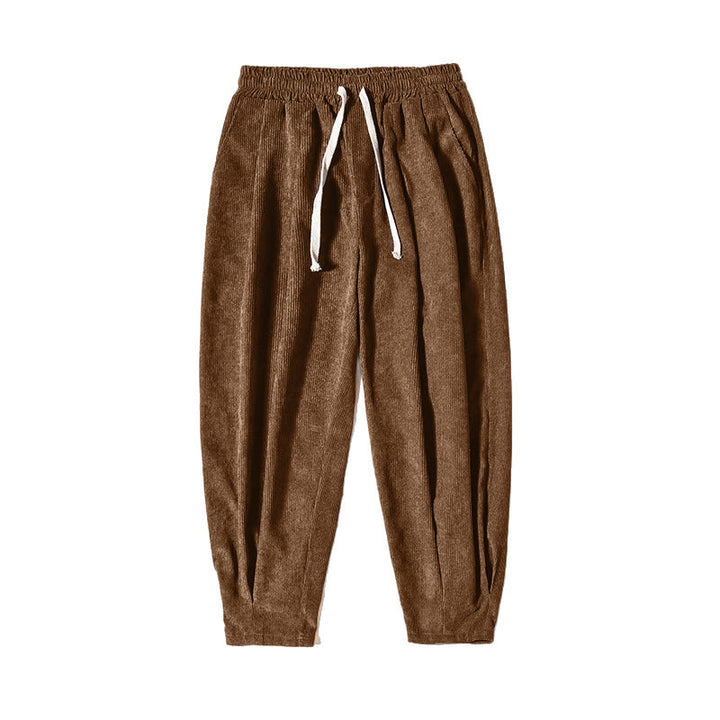Pantaloni harem da uomo in velluto a coste con fodera in pile, stile retrò, con tasche, modello Buddha Stones - image 10