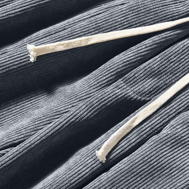 Pantaloni harem da uomo in velluto a coste con fodera in pile, stile retrò, con tasche, modello Buddha Stones - image 29