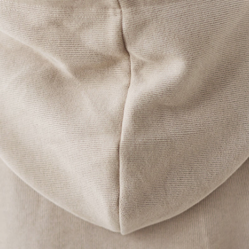 Felpa con cappuccio da donna a maniche lunghe in cotone con tasca decorativa e motivo Buddha Stones Fall Tinta unita - image 35