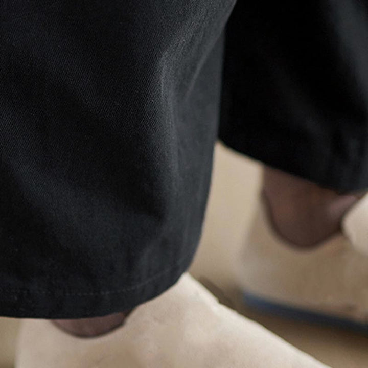 Pantaloni casual da donna Buddha Stones in cotone semplice, lunghezza 7-8, con tasche - image 19