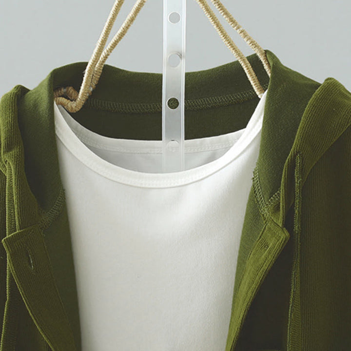 Cardigan da donna a maniche lunghe con bottoni decorativi in ​​tinta unita Buddha Stones - image 6