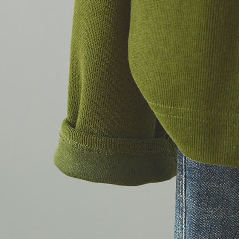 Cardigan da donna a maniche lunghe con bottoni decorativi in ​​tinta unita Buddha Stones - image 12