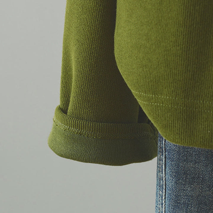 Cardigan da donna a maniche lunghe con bottoni decorativi in ​​tinta unita Buddha Stones - image 12