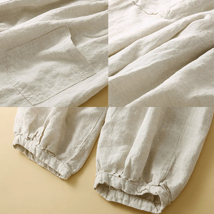 Pantaloni Capri Harem in cotone con tasche da donna Buddha Stones Commute - image 16