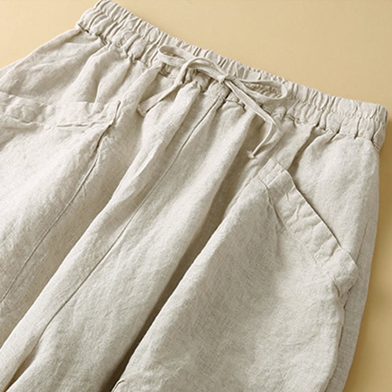 Pantaloni capri harem da donna Buddha Stones Commute con tasche - image 14