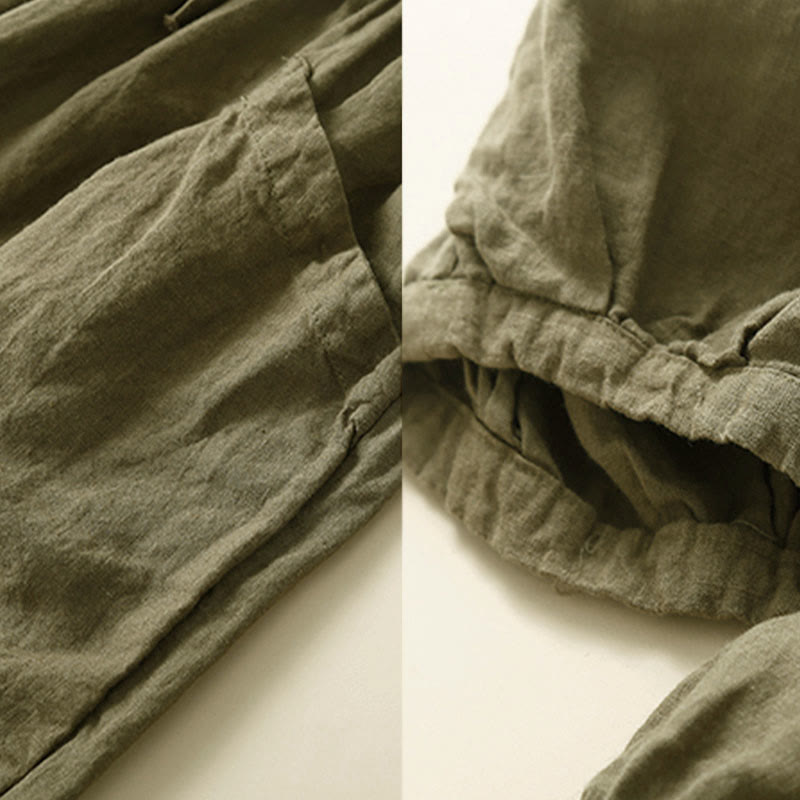 Pantaloni Capri Harem in cotone con tasche da donna Buddha Stones Commute - image 4