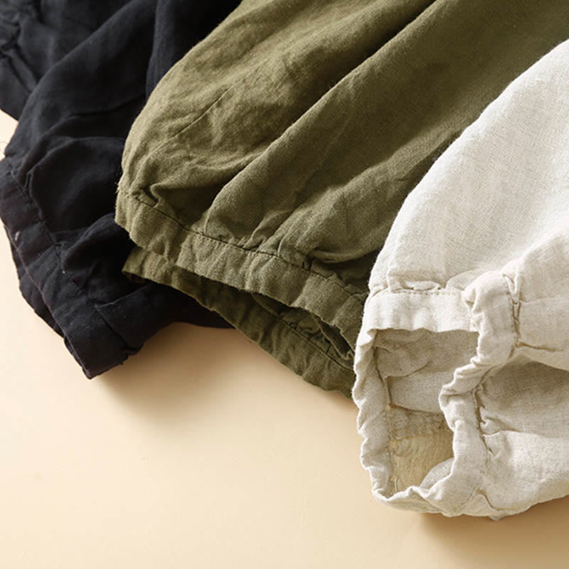 Pantaloni Capri Harem in cotone con tasche da donna Buddha Stones Commute - image 19