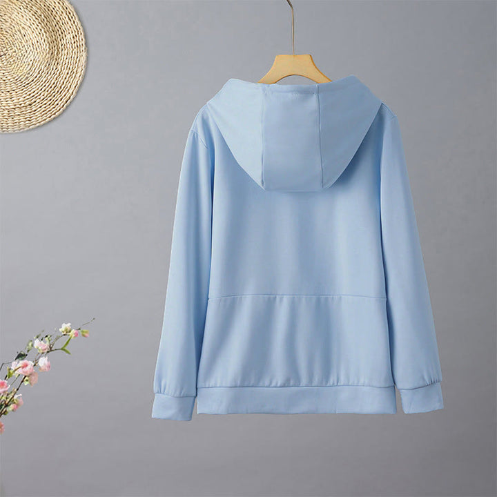 Felpa con cappuccio da donna a maniche lunghe con ricamo autunnale Buddha Stones Bear - image 9