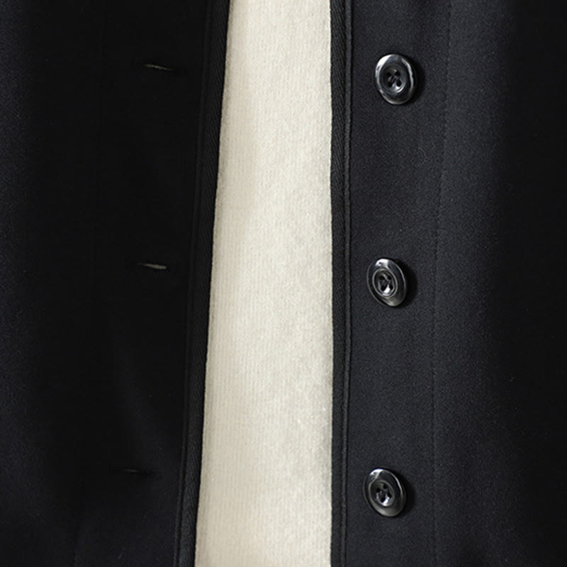 Giacca da donna in cotone a maniche lunghe con scollo a V e bottoni, semplice e semplice, Buddha Stones - image 3