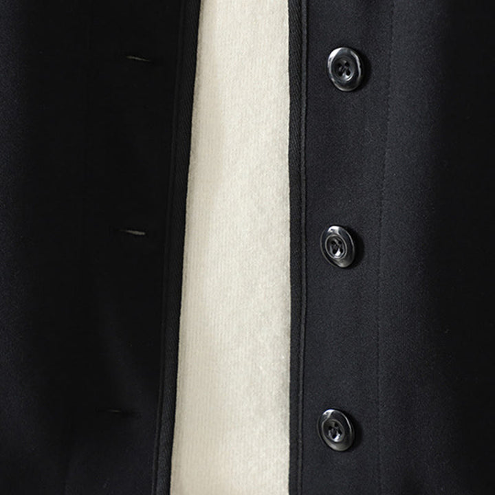 Giacca da donna in cotone a maniche lunghe con scollo a V e bottoni, semplice e semplice, Buddha Stones - image 3