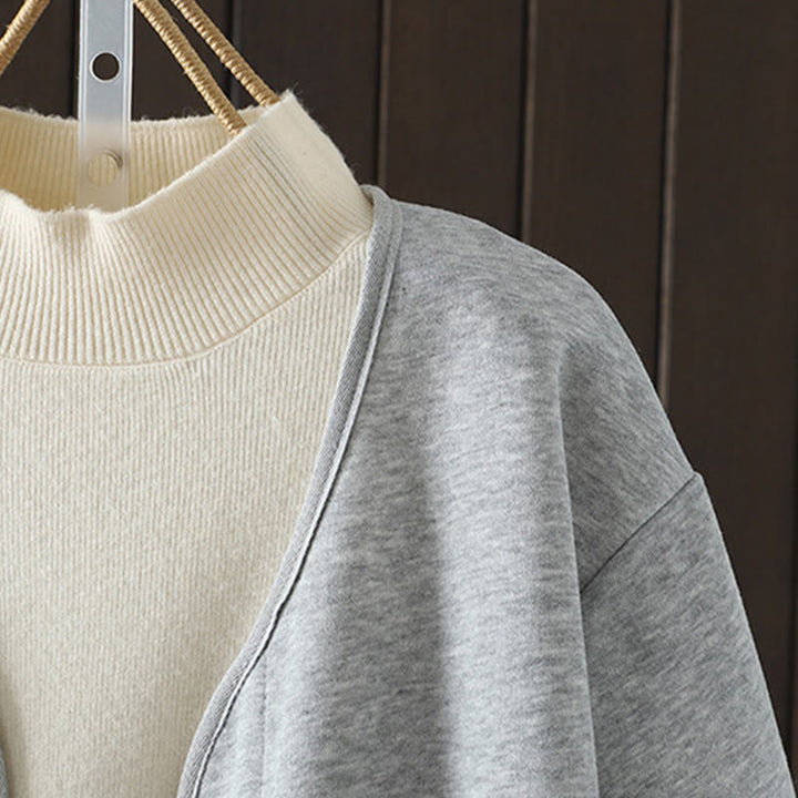 Giacca da donna in cotone a maniche lunghe con scollo a V e bottoni, semplice e semplice, Buddha Stones - image 10