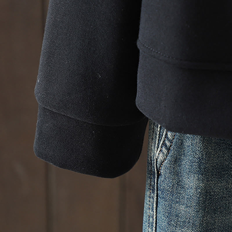 Giacca da donna in cotone a maniche lunghe con scollo a V e bottoni, semplice e semplice, Buddha Stones - image 5