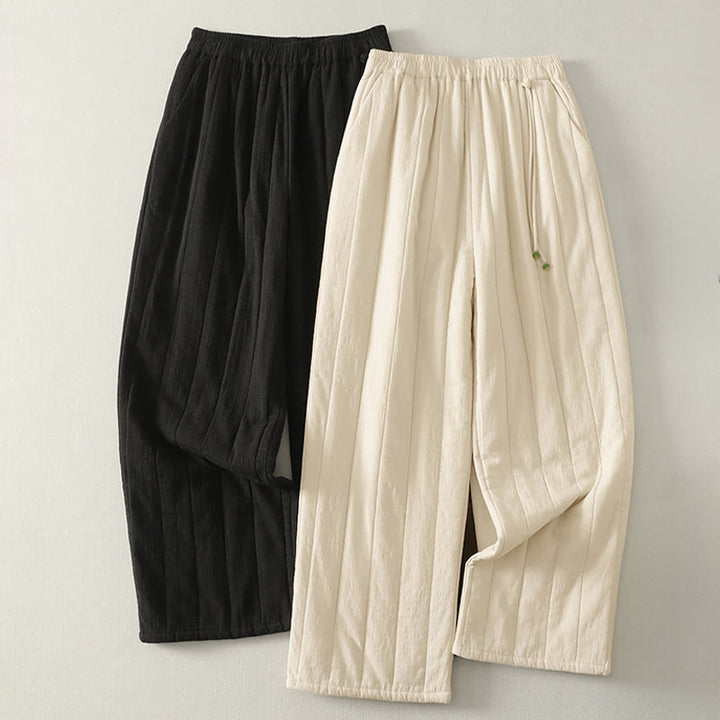 Pantaloni da donna spessi in cotone e poliestere con tasche Buddha Stones - image 12