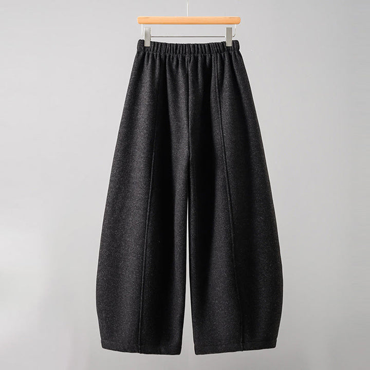 Pantaloni da donna spessi con tasche e lacci in cotone tinta unita Buddha Stones - image 1