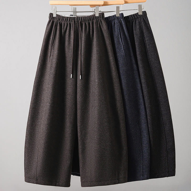 Pantaloni da donna spessi con tasche e lacci in cotone tinta unita Buddha Stones - image 23