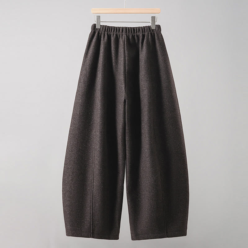 Pantaloni da donna spessi con tasche e lacci in cotone tinta unita Buddha Stones - image 15