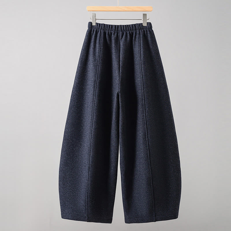 Pantaloni da donna spessi con tasche e lacci in cotone tinta unita Buddha Stones - image 8